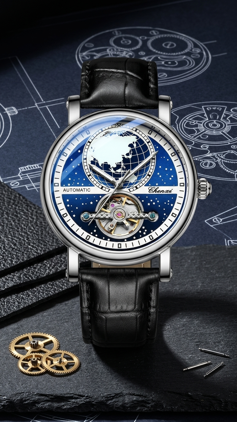 Chenxi Globe Automatic — Blue