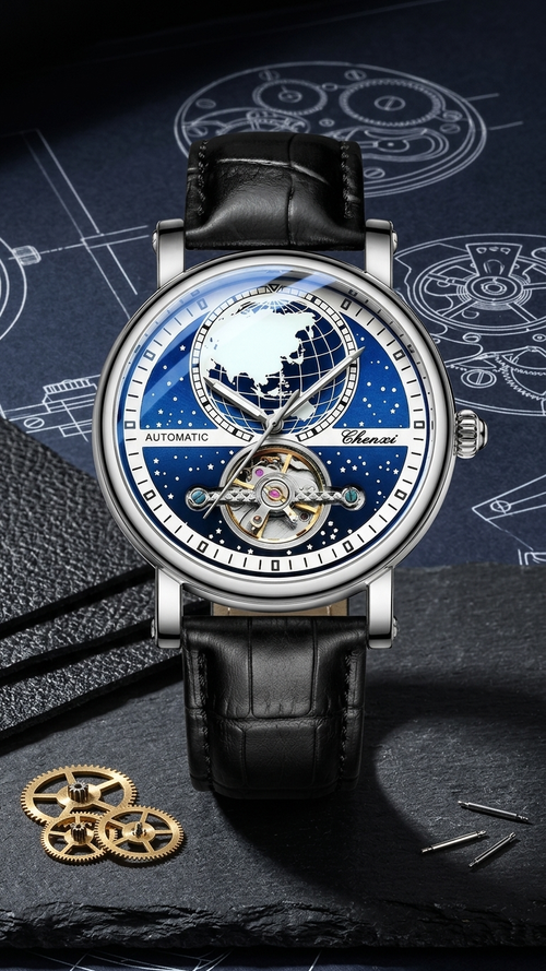 Chenxi Globe Automatic — Blue